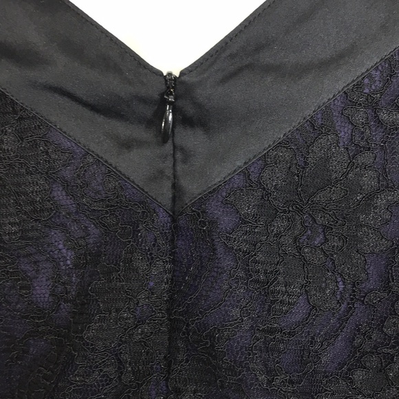 REISS Long Sleeve Black Lace Dress With Dropwaist and  Side Bow Size 10 - Picture 7 of 8